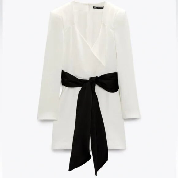 Zara Contrast Bow Jumpsuit/Romper - Picture 1 of 3